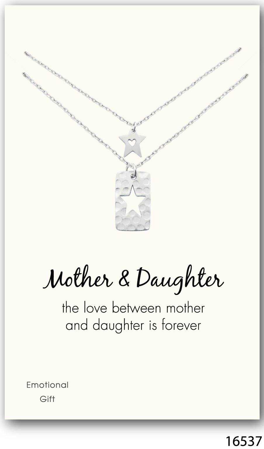 Stars for mother and me! silver pendant